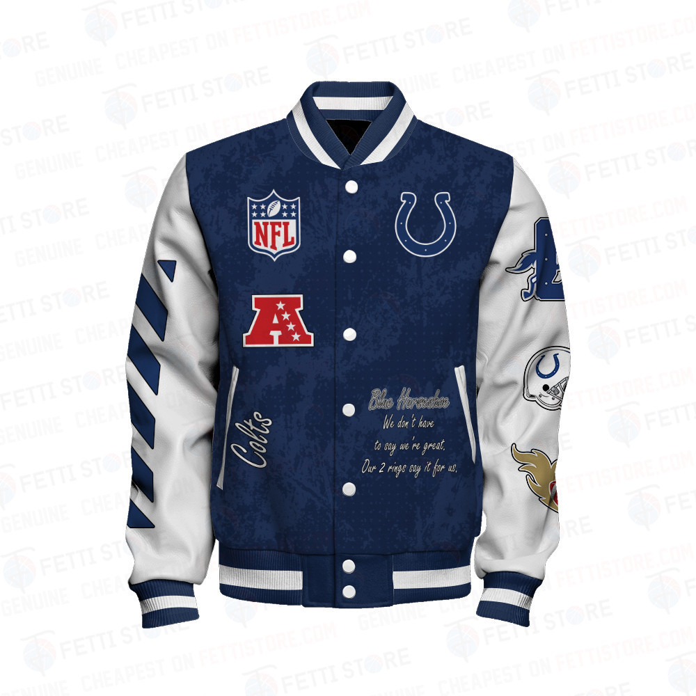 Indianapolis Colts 2X Champions Print Varsity Jacket SFAT V9
