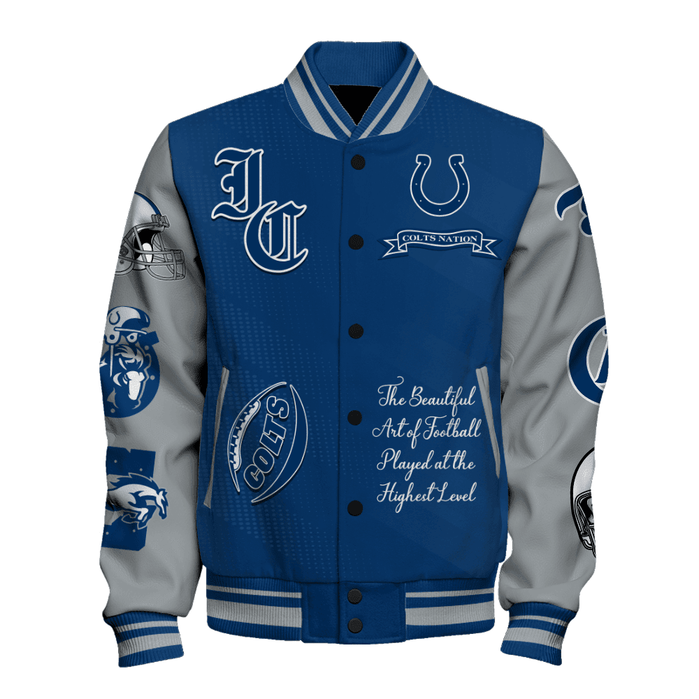 Indianapolis Colts American Football Conference Unisex Varsity Jacket V3