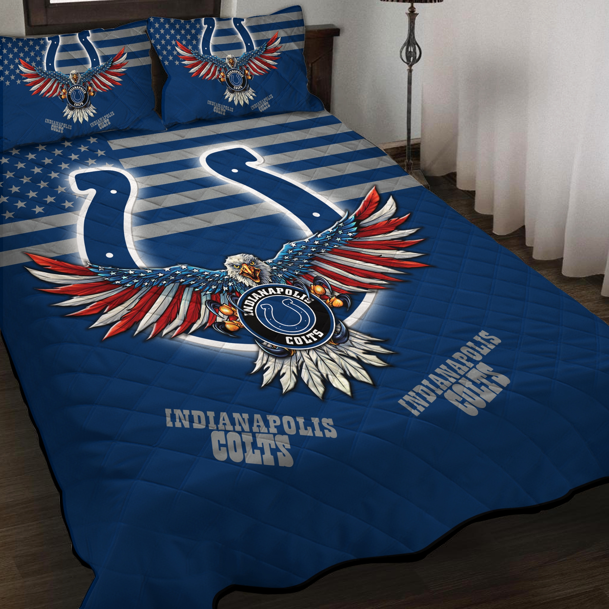 Indianapolis Colts Quilt Bedding Set M02