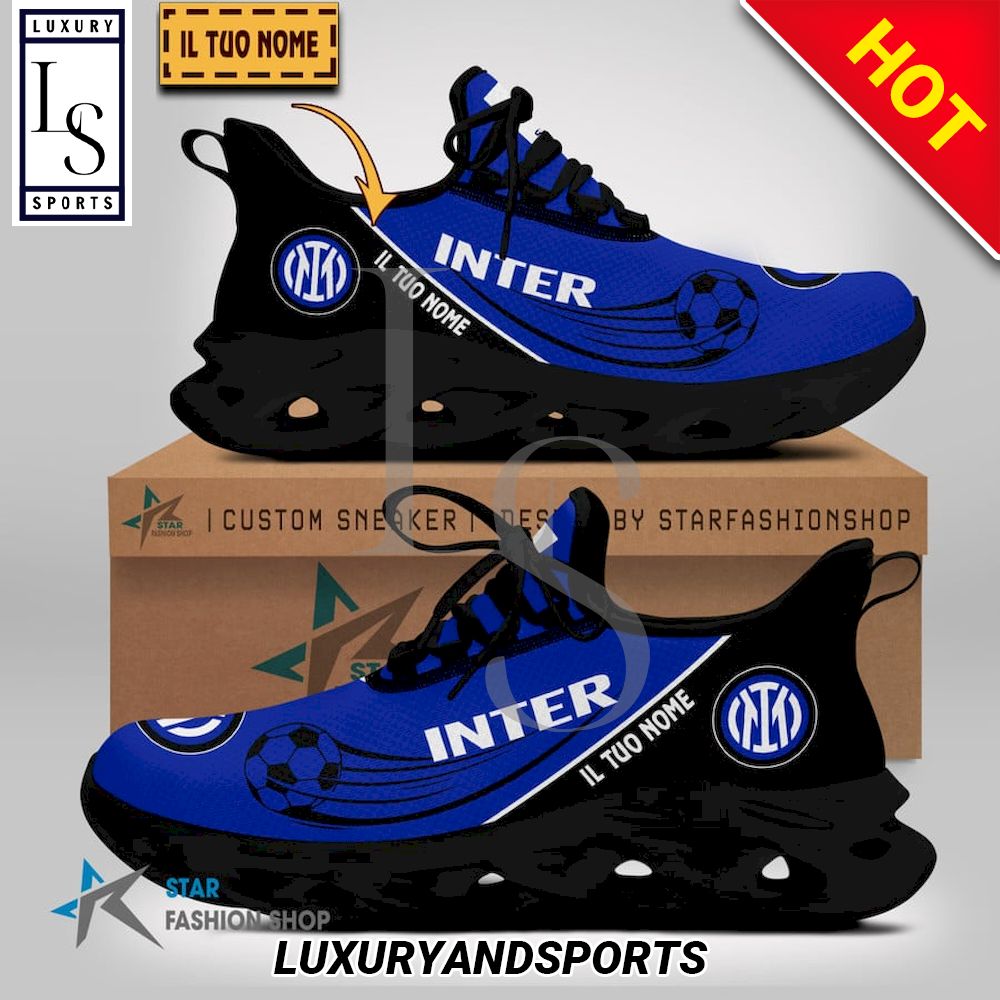Inter Calcio Serie A Custom Name Max Soul Shoes