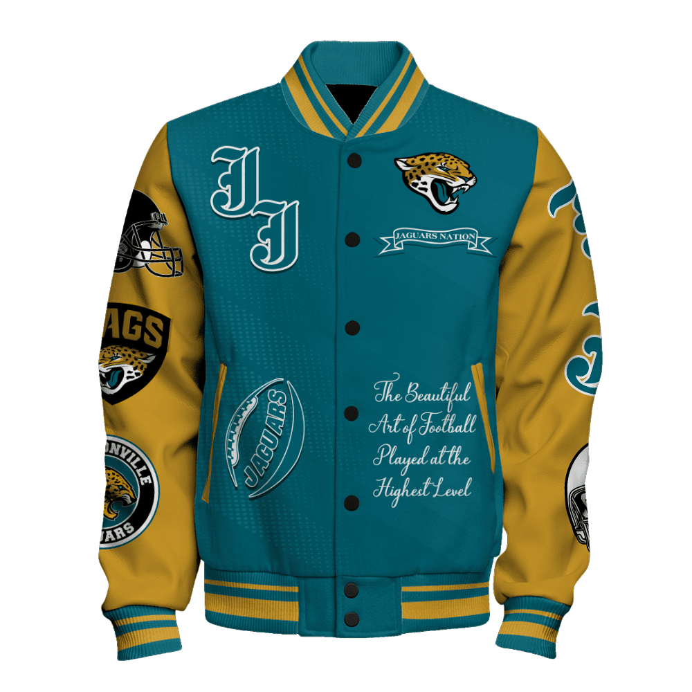 Jacksonville Jaguars American Football Conference Unisex Varsity Jacket V3