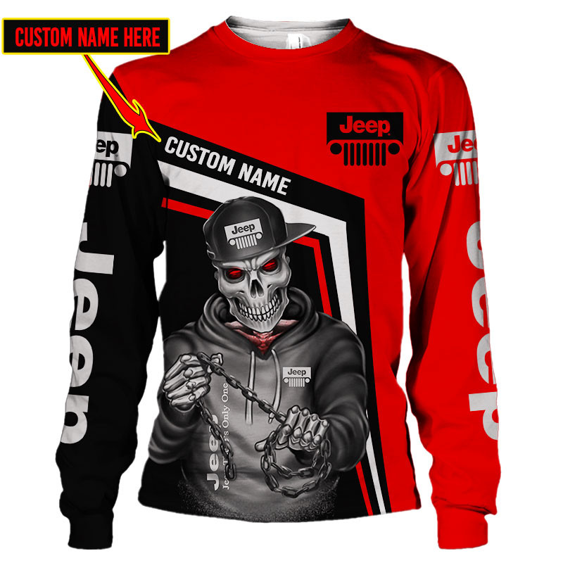 Jeep Skull Tshirt, sweatshirt, Polo, Hawaiian, Hoodie 3D Apparel Full Printing Custom Name