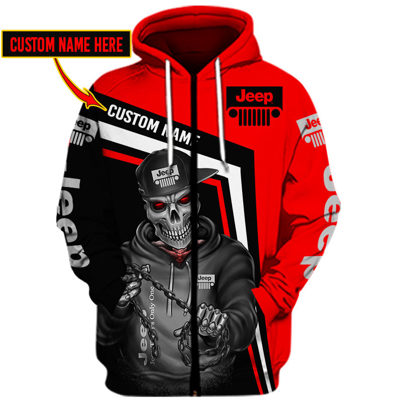 Jeep Skull Tshirt, sweatshirt, Polo, Hawaiian, Hoodie 3D Apparel Full Printing Custom Name