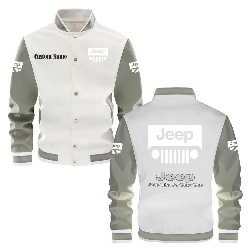Jeep Varsity Jacket, Baseball jacket, Letterman Jacket Customize Name, Multicolor