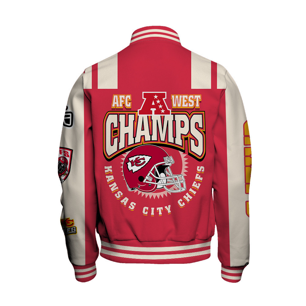 Kansas City Chiefs AFC West Champions We're On Fire Varsity Jacket