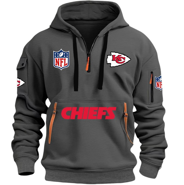 Kansas City Chiefs - HOODIE HALF ZIPPER - QTA405111346