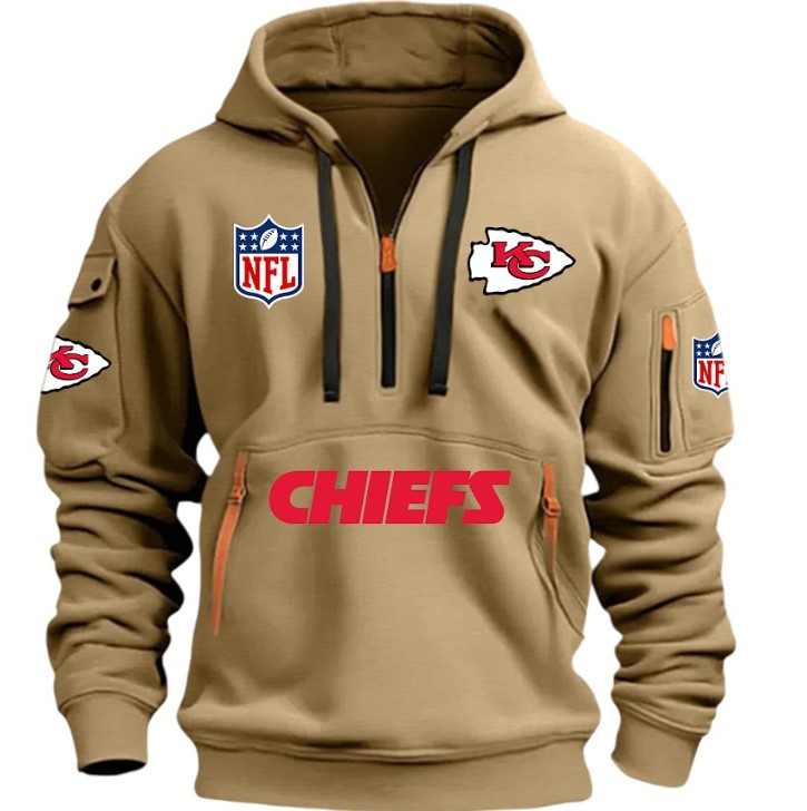 Kansas City Chiefs - HOODIE HALF ZIPPER - QTA405111346
