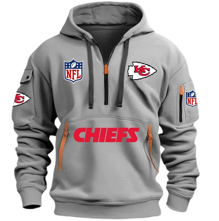 Kansas City Chiefs - HOODIE HALF ZIPPER - QTA405111346