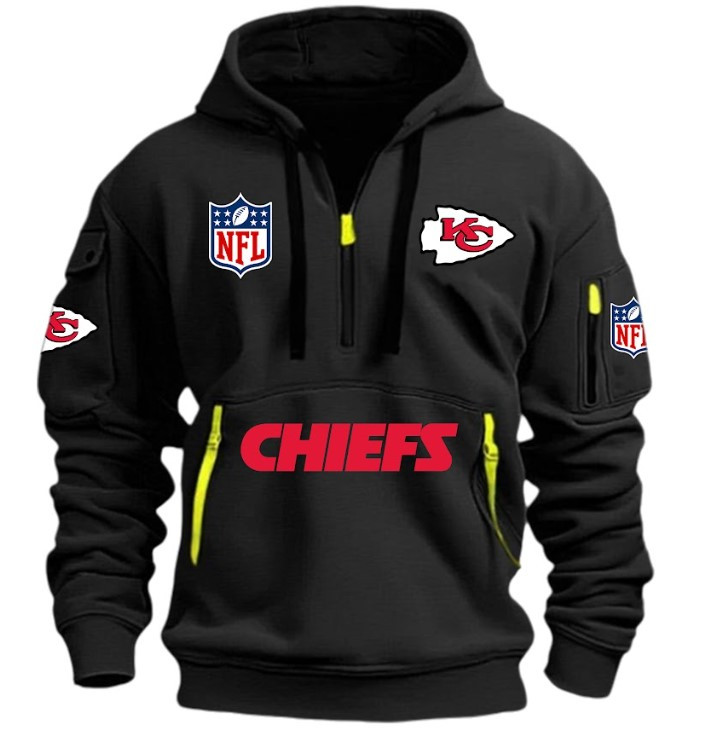 Kansas City Chiefs - HOODIE HALF ZIPPER - QTA405111346