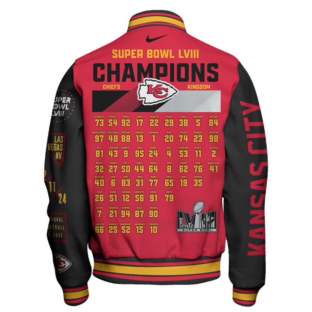 Kansas City Chiefs National Football League Champions Unisex Varsity Jacket V20