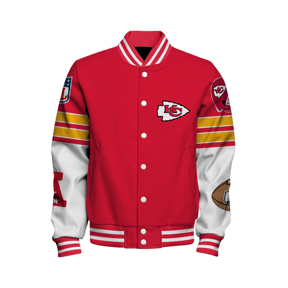 Kansas City Chiefs National Football League Feel The Power Unisex Varsity Jacket
