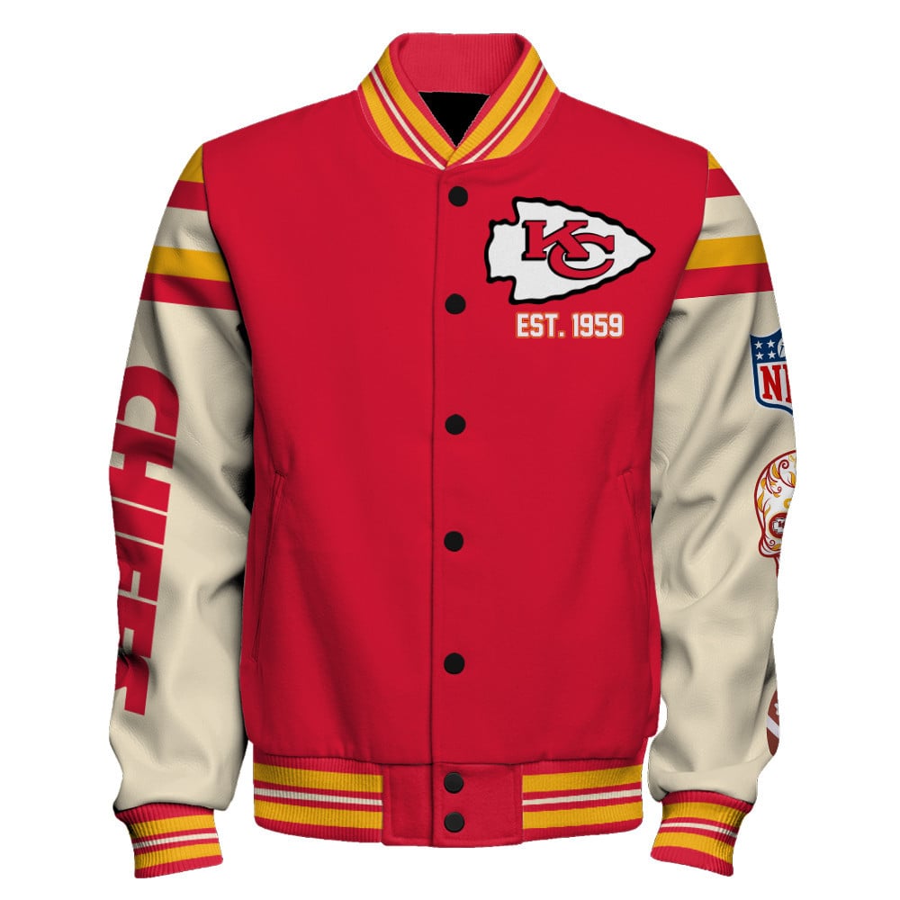 Kansas City Chiefs National Football League Print Varsity Jacket SFAT V19