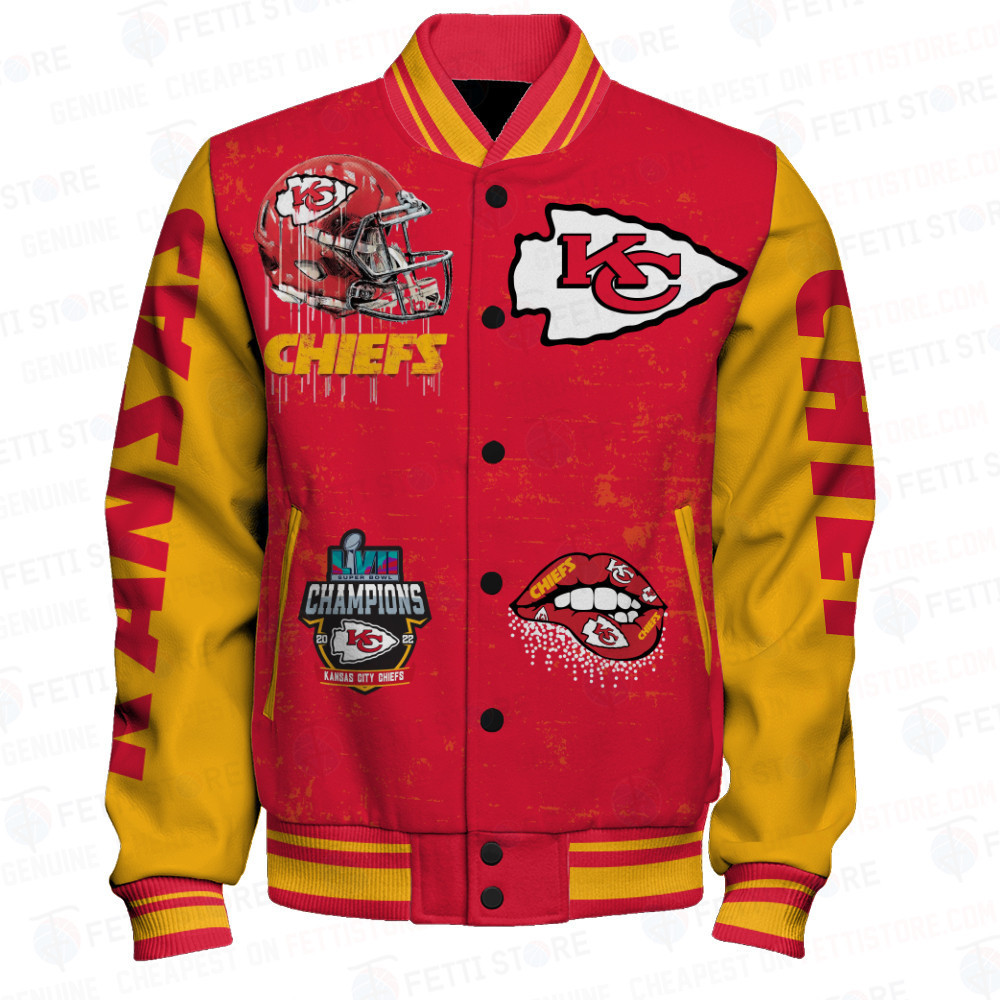 Kansas City Chiefs National Football League Print Varsity Jacket STM V6