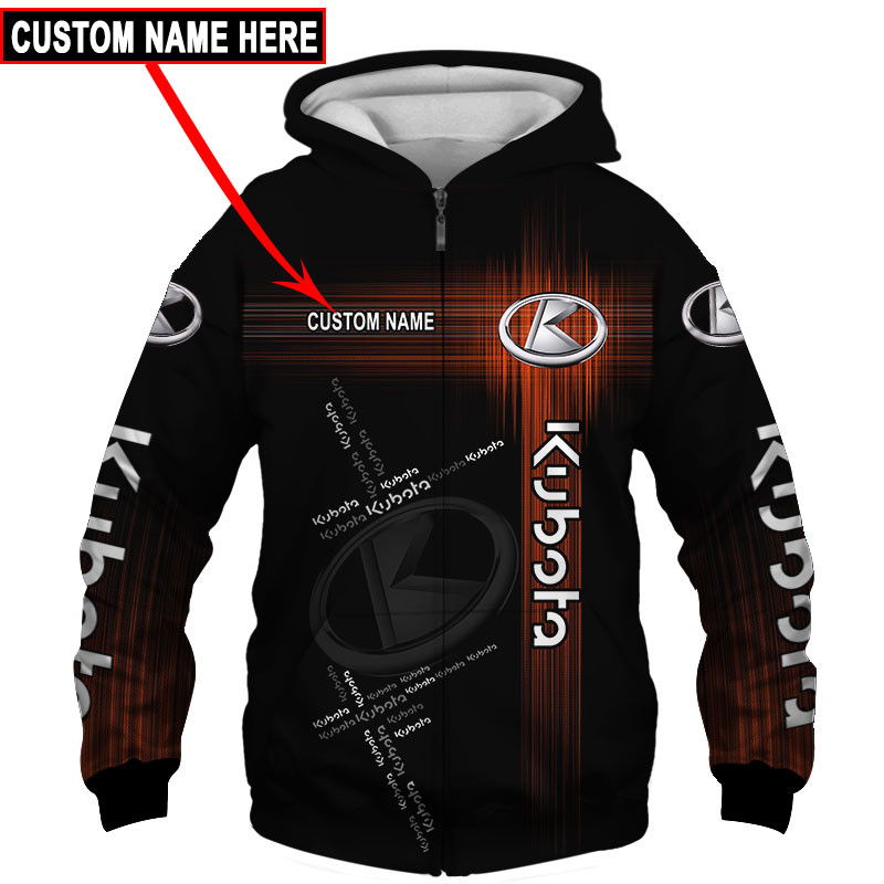 Kubota Skull Tshirt, sweatshirt, Polo, Hawaiian, Hoodie 3D Apparel Full Printing Custom Name