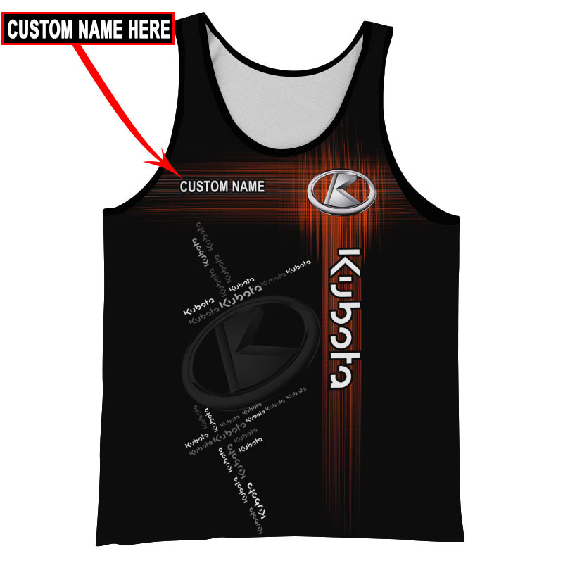 Kubota Skull Tshirt, sweatshirt, Polo, Hawaiian, Hoodie 3D Apparel Full Printing Custom Name