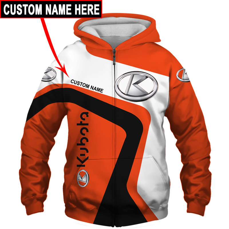 Kubota t-shirt hoodie apparel 3D full printing