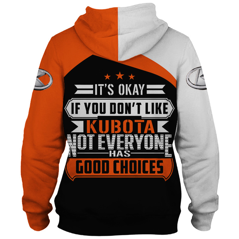Kubota t-shirt hoodie apparel 3D full printing