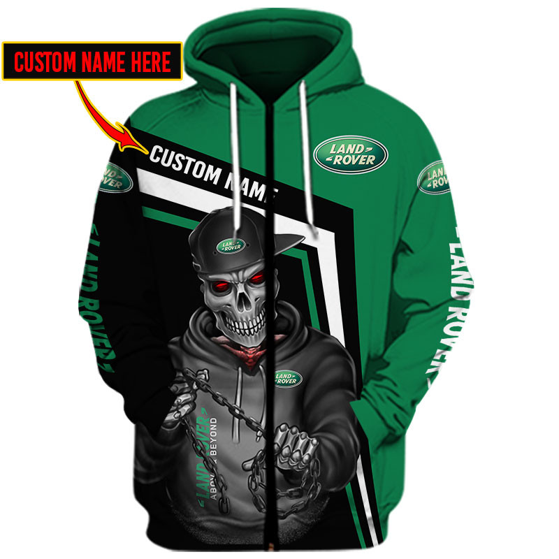 Land Rover Skull Tshirt, sweatshirt, Polo, Hawaiian, Hoodie 3D Apparel Full Printing Custom Name
