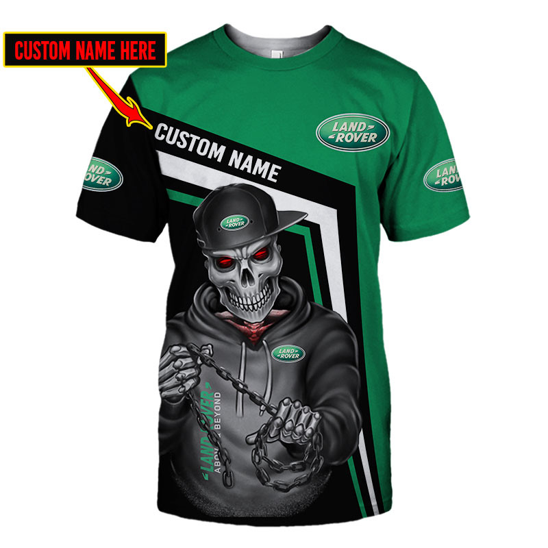 Land Rover Skull Tshirt, sweatshirt, Polo, Hawaiian, Hoodie 3D Apparel Full Printing Custom Name