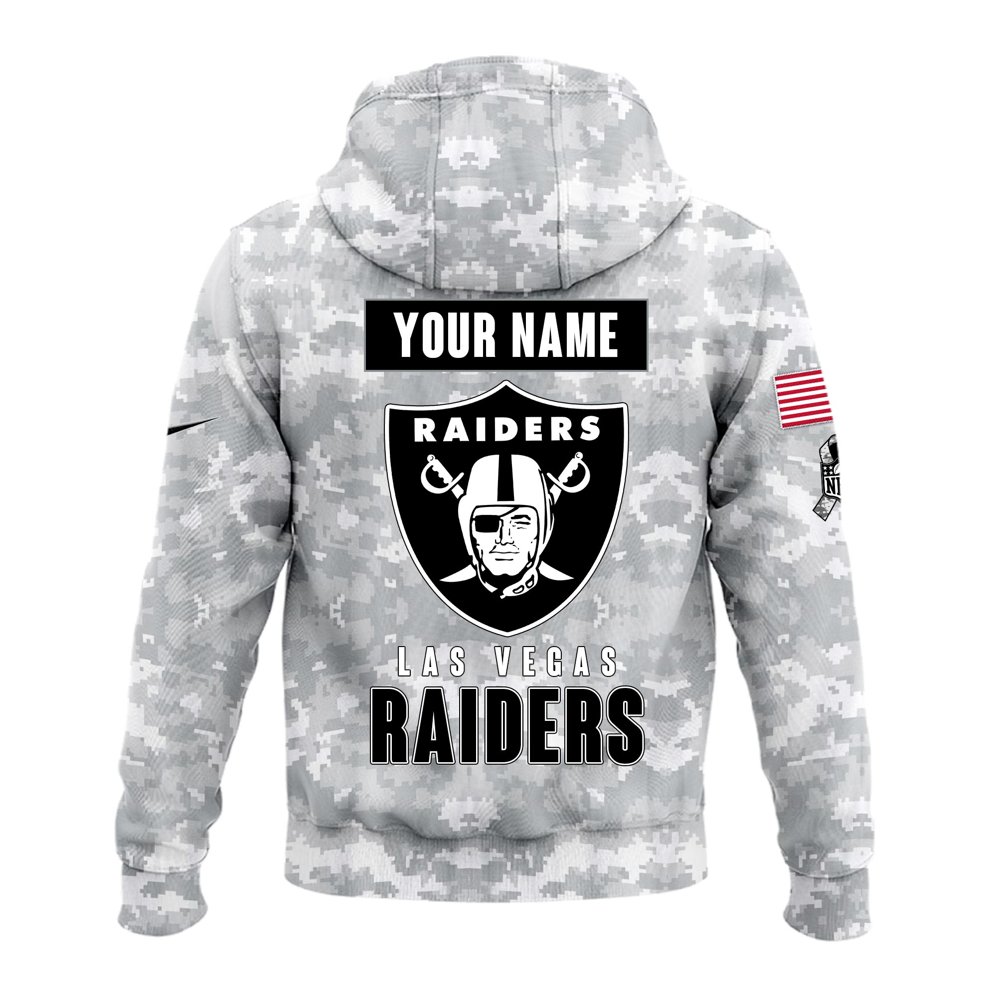 Las Vegas Raiders Arctic Camo Salute to Service Club Hoodie