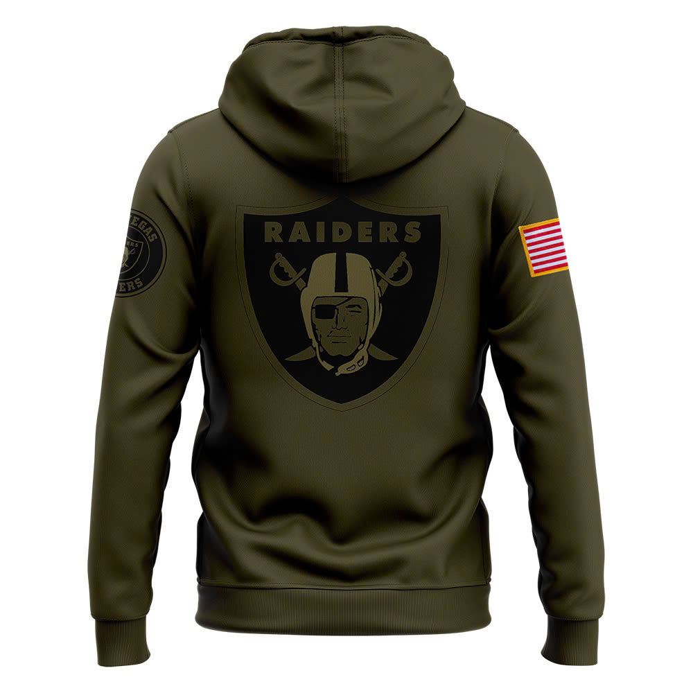 Las Vegas Raiders Camo Salute to Service Club Fleece Pullover Hoodie