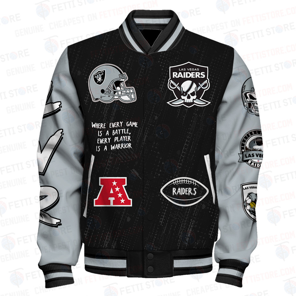 Las Vegas Raiders National Football League Unisex Varsity Jacket SFAT V5
