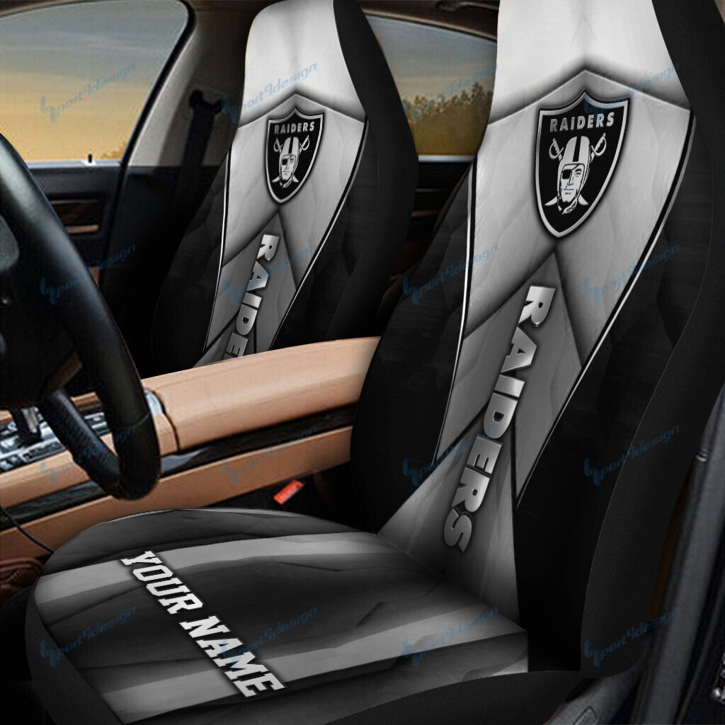Las Vegas Raiders Personalized Car Seat Covers BG63