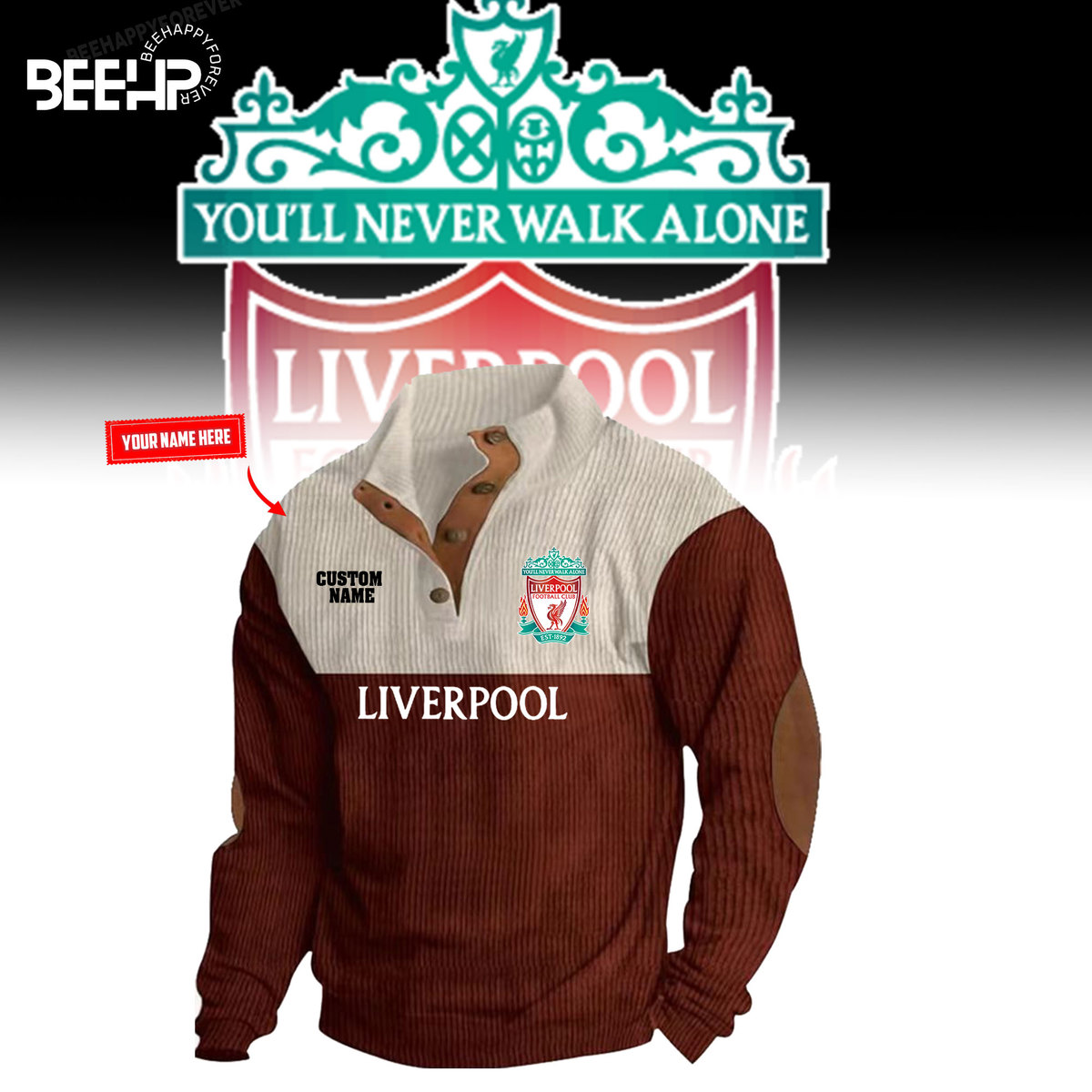 Liverpool Football 2D Fleece Sweater Fashions