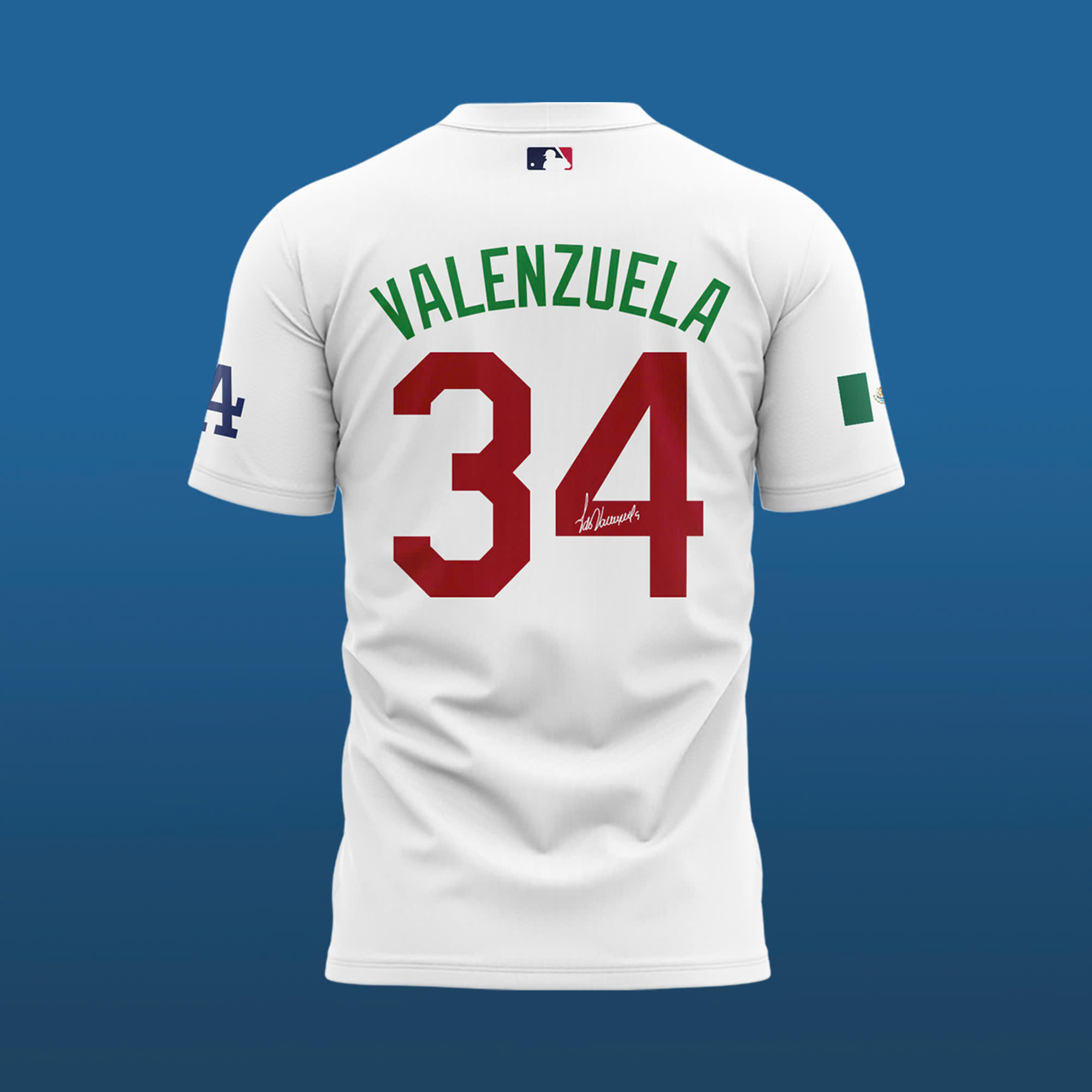 Los Angeles Dodgers' Fernando Valenzuela FOREVER 34 Mexico-themed Special Tee
