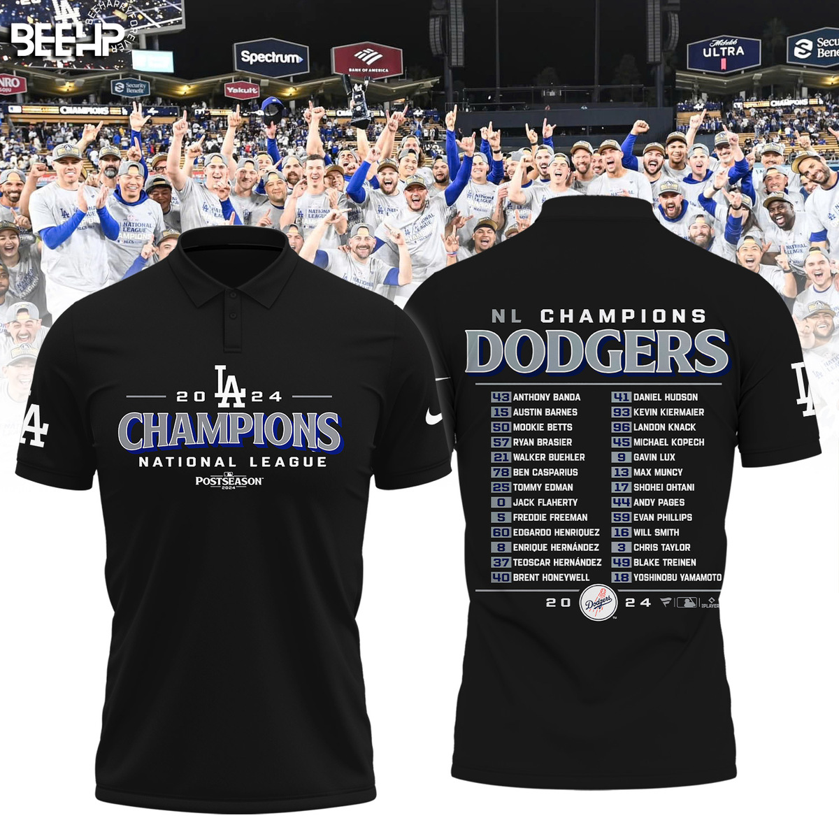 Los Angeles Dodgers National League Champions Shirt