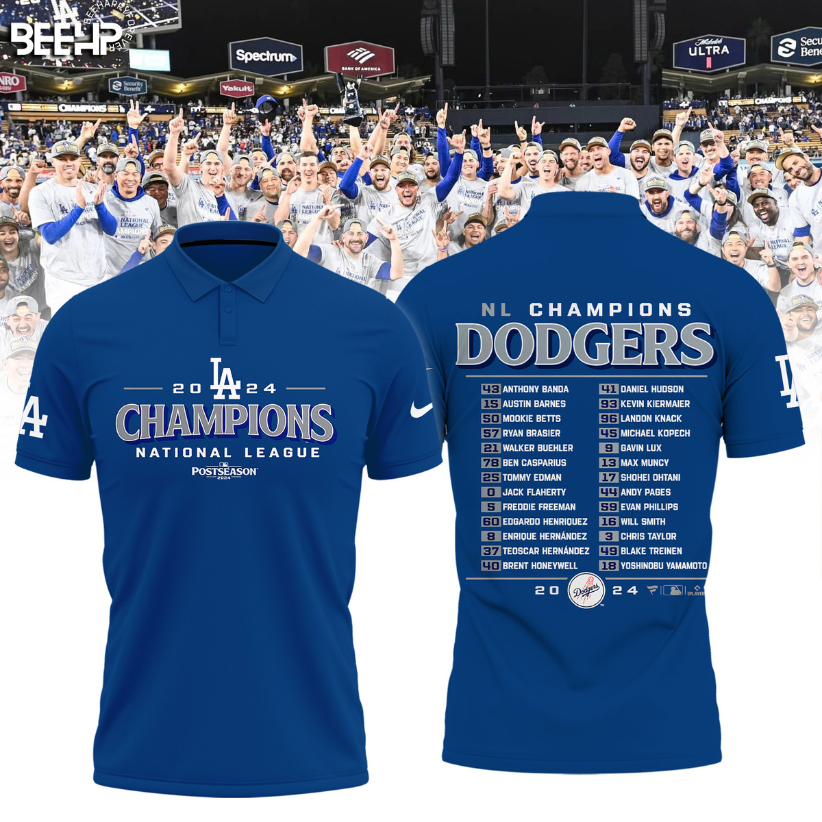 Los Angeles Dodgers National League Champions Shirt