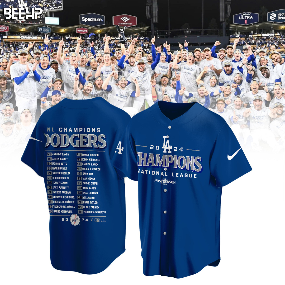 Los Angeles Dodgers National League Champions Shirt