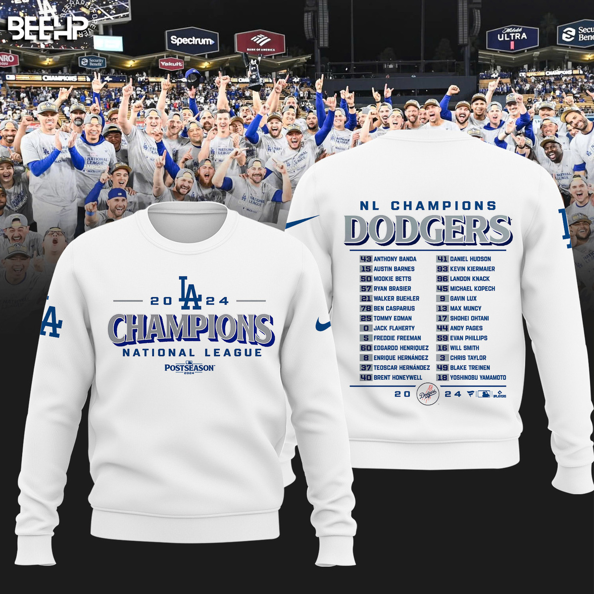 Los Angeles Dodgers National League Champions Shirt