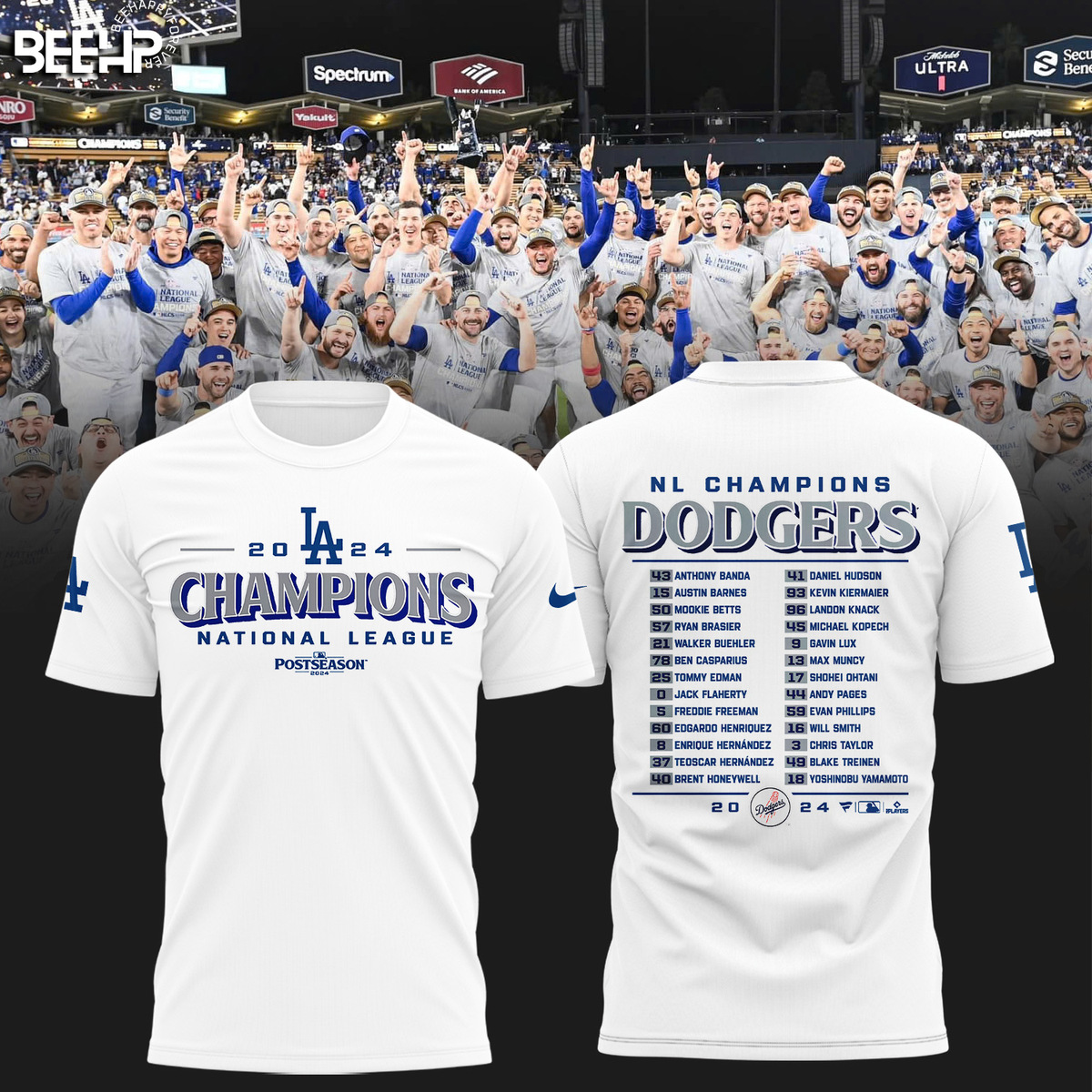 Los Angeles Dodgers National League Champions Shirt