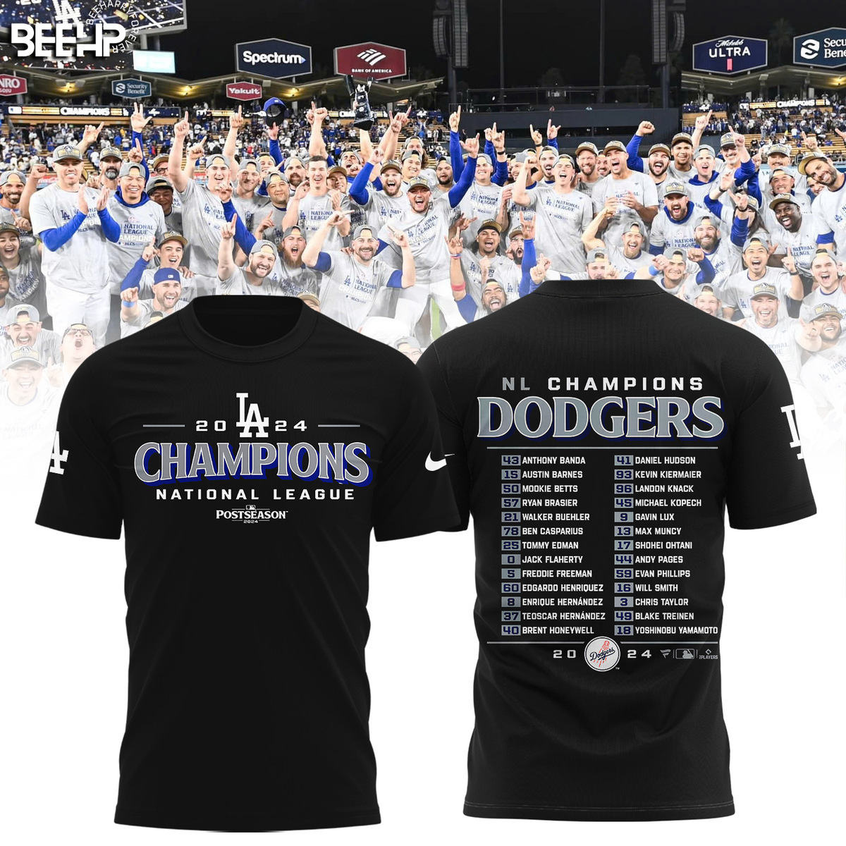 Los Angeles Dodgers National League Champions Shirt