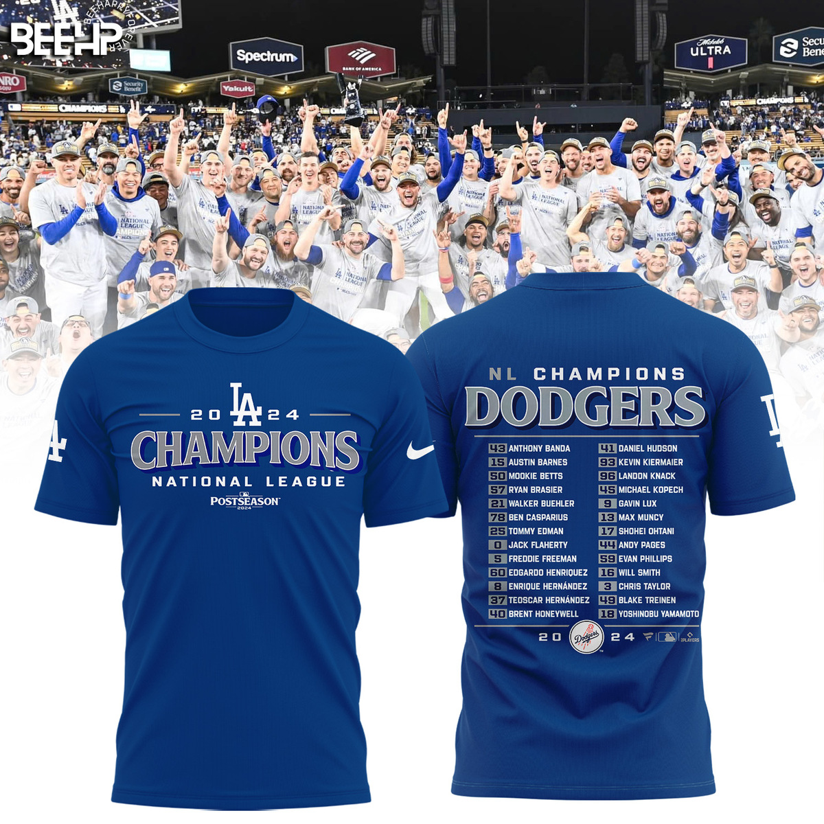 Los Angeles Dodgers National League Champions Shirt