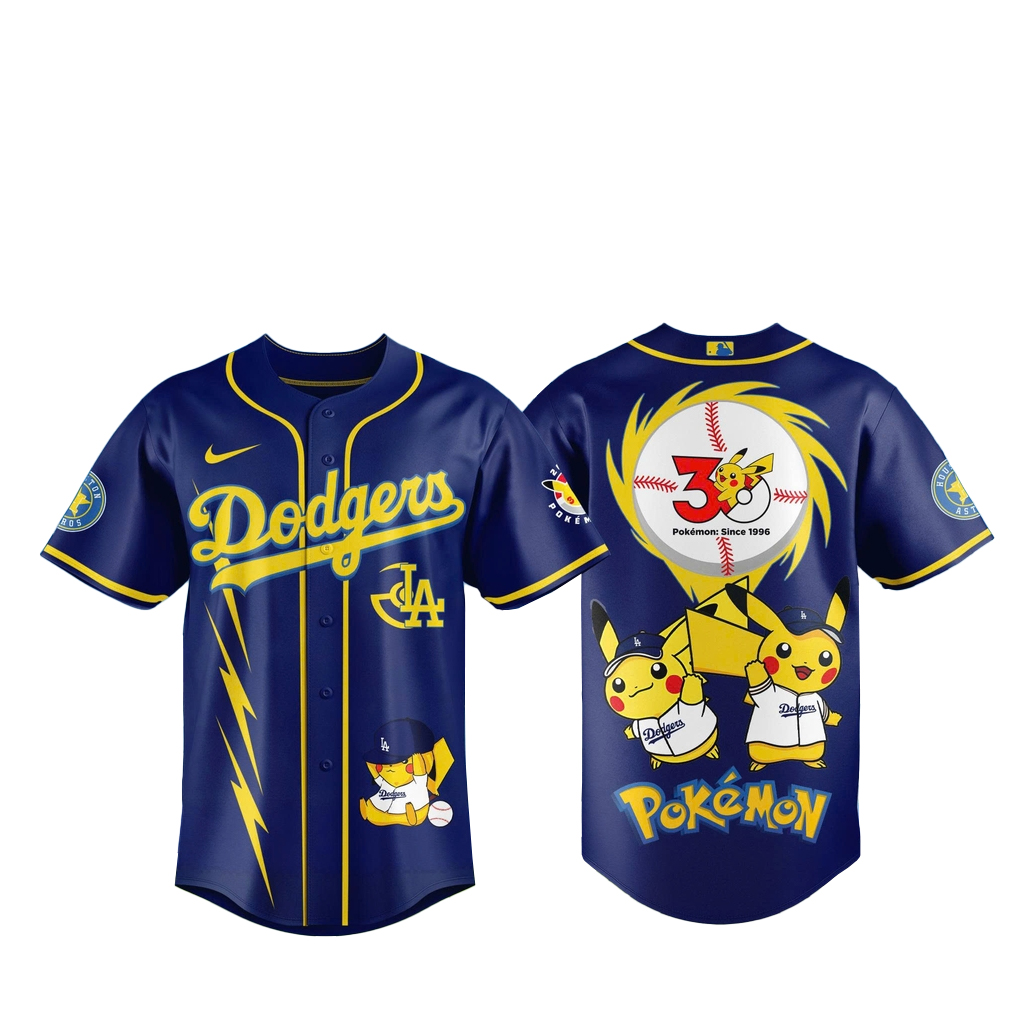 los angeles dodgers x pok%C3%A9mon celebrates 30 years baseball jersey 2026 2552 8e8qf