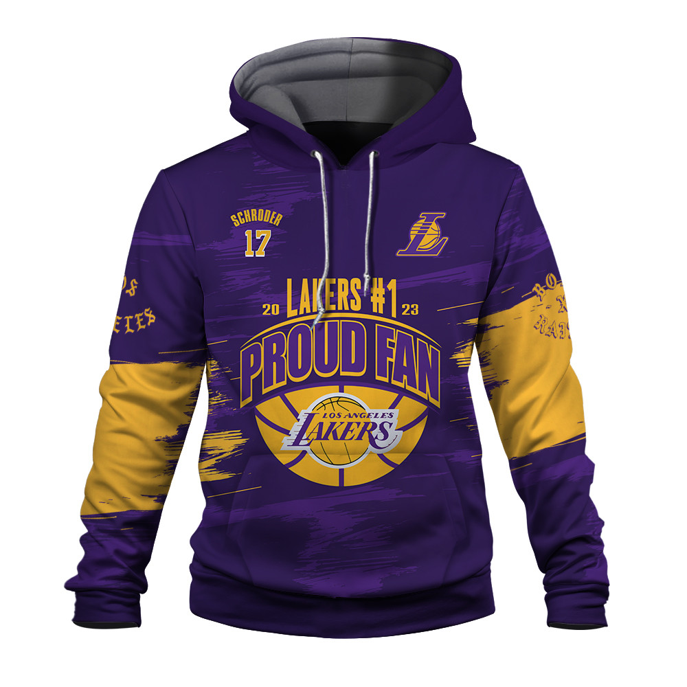 Los Angeles Laker Schroder 17 Born And Raised Unisex 3D Hoodie