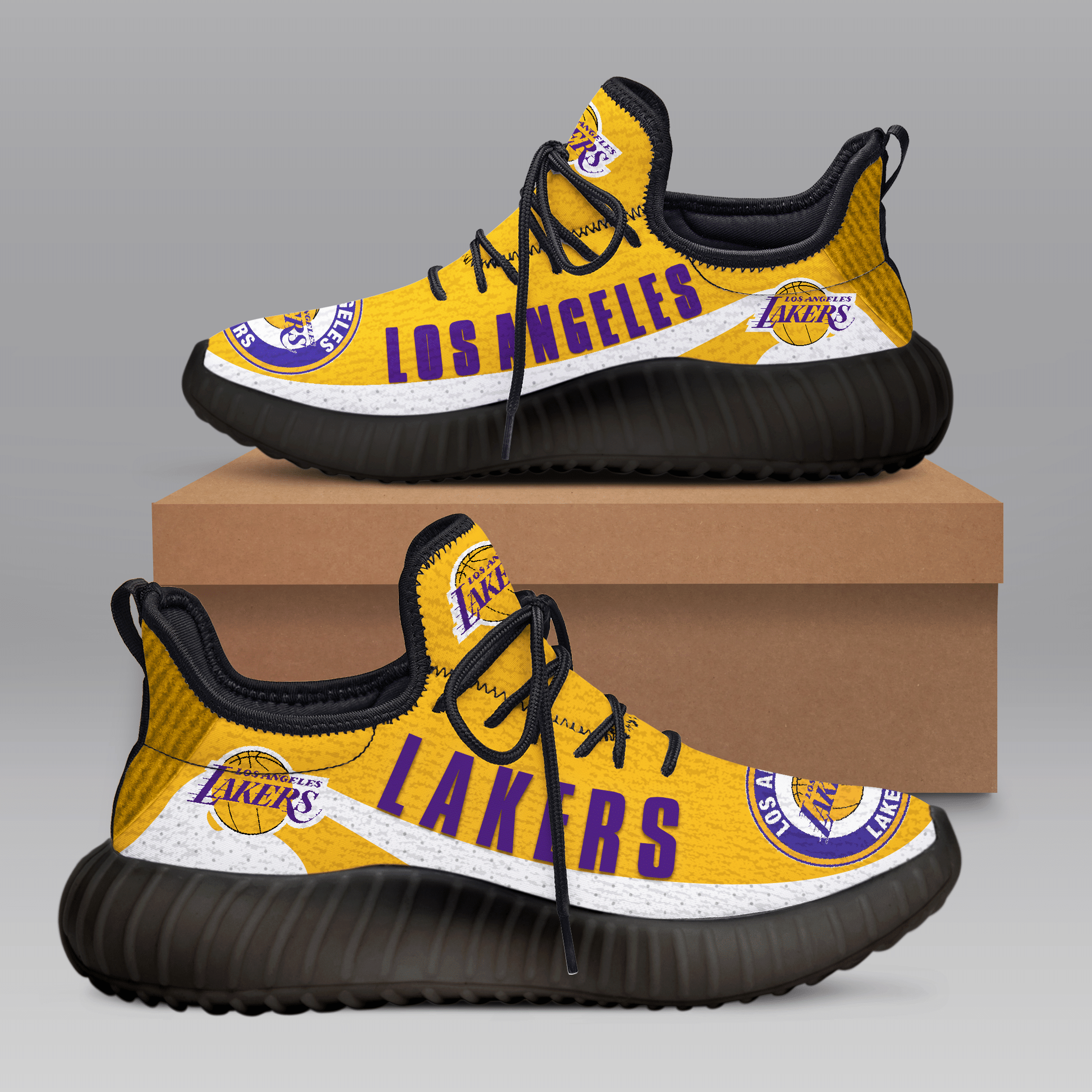Los Angeles Lakers White YZ Shoes - v6.1