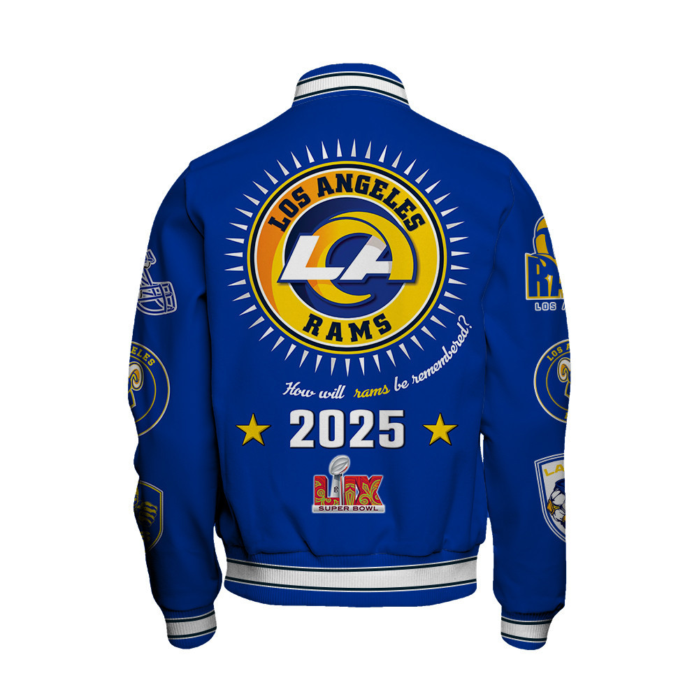 Los Angeles Rams Super Bowl LIX Celebrate The Champions Varsity Jacket