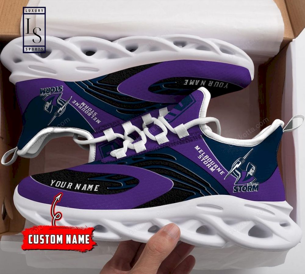 Melbourne Storm NRL Personalized Max Soul Shoes