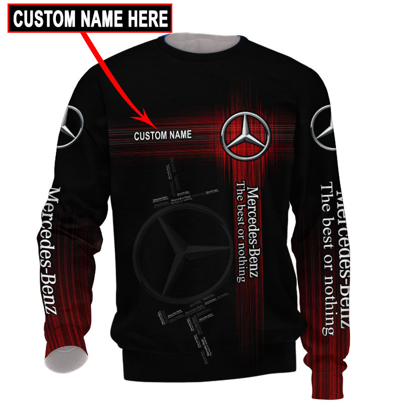 Mercedes Benz Tshirt, sweatshirt, Polo, Hawaiian, Hoodie 3D Apparel Full Printing Custom Name