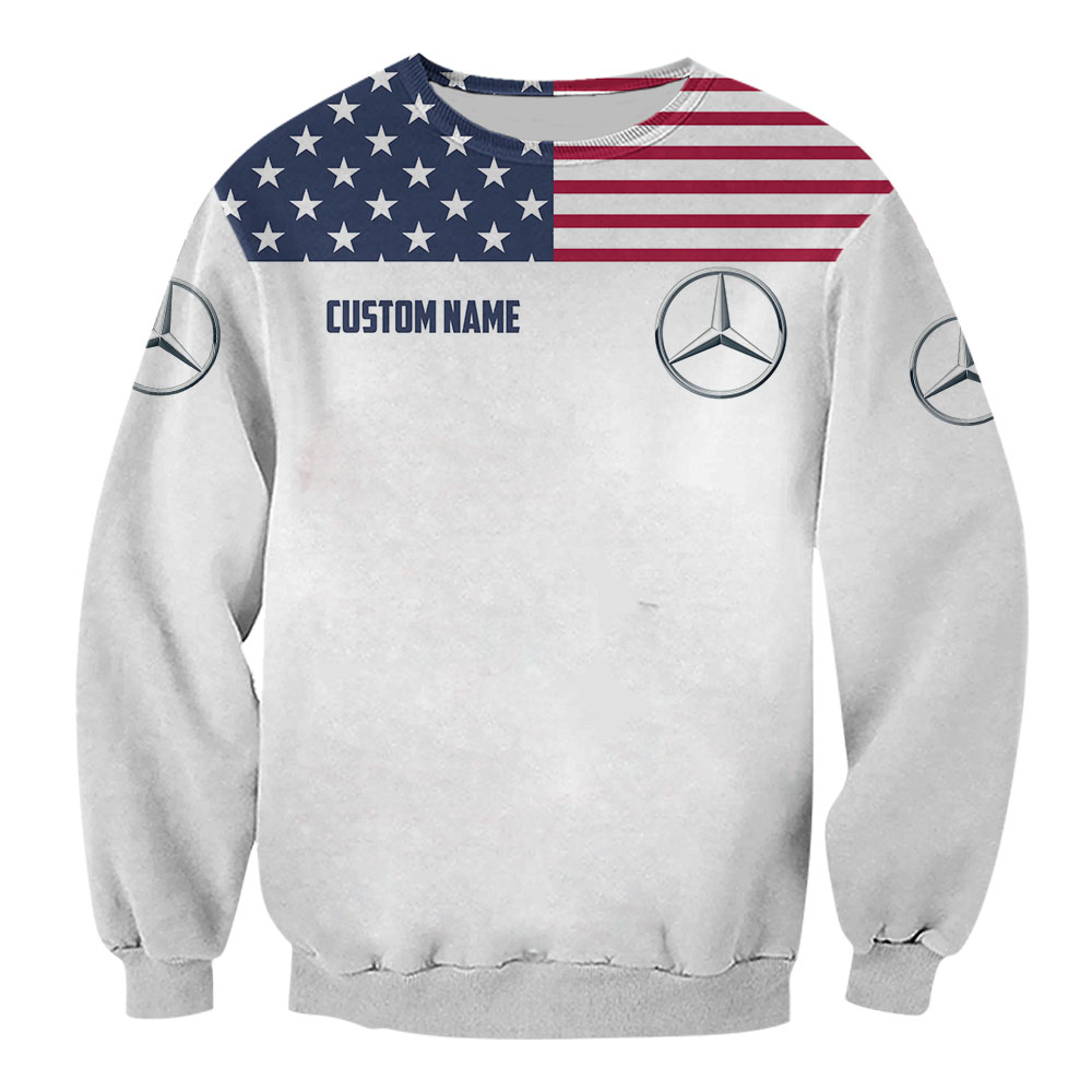 Mercedes Benz US Flag Full Printing T-Shirt, Hoodie, Zip, Polo, Hawaiian Shirt