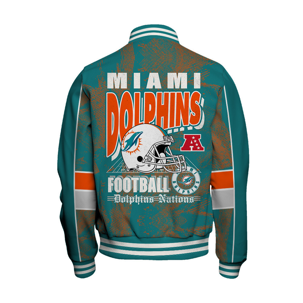 Miami Dolphins - Cheering Symbols Unisex Varsity Jacket