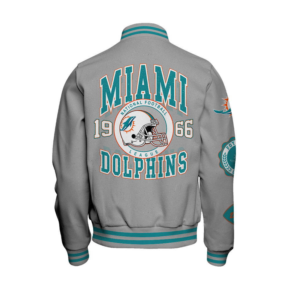 Miami Dolphins - Feel The Power Unisex Varsity Jacket