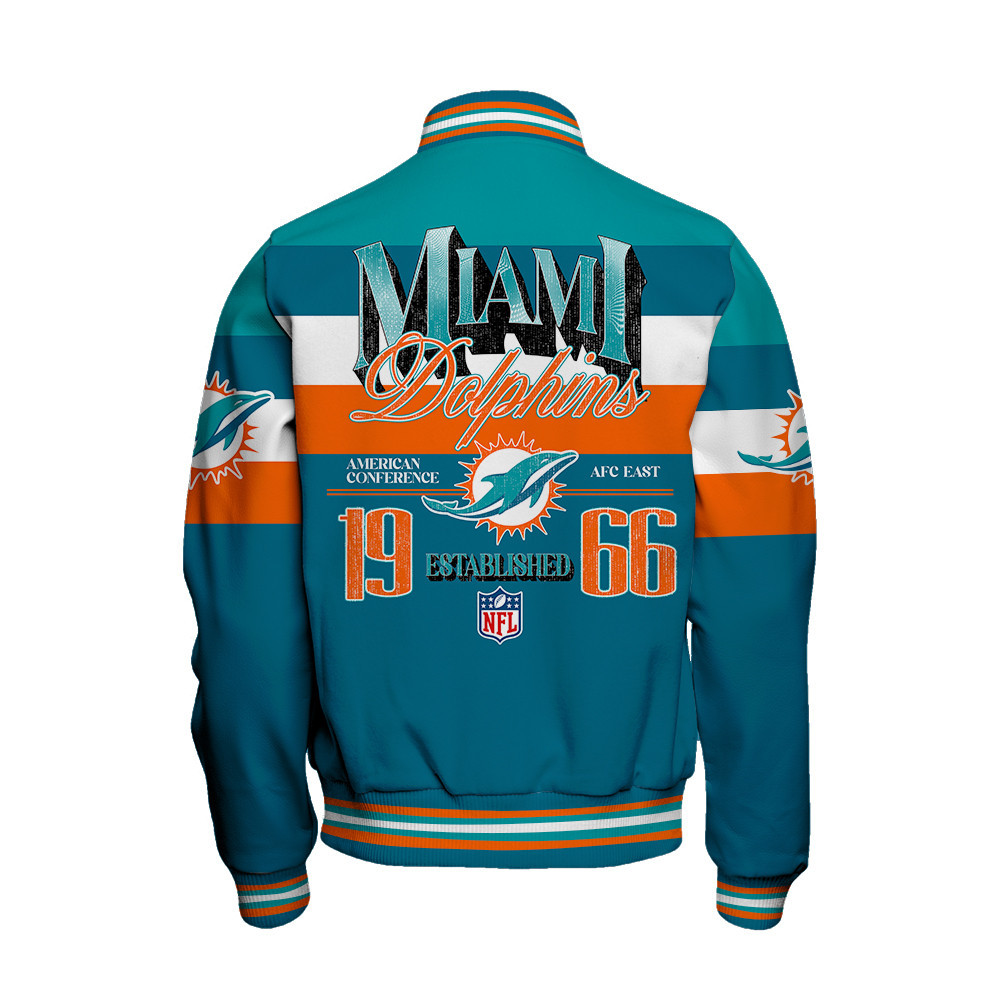 Miami Dolphins - Fire Burning Opponents Unisex Varsity Jacket