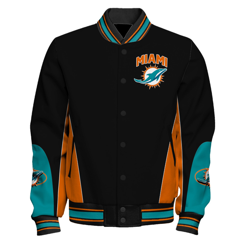 Miami Dolphins - In Sync With The Home Team Unisex Varsity Jacket