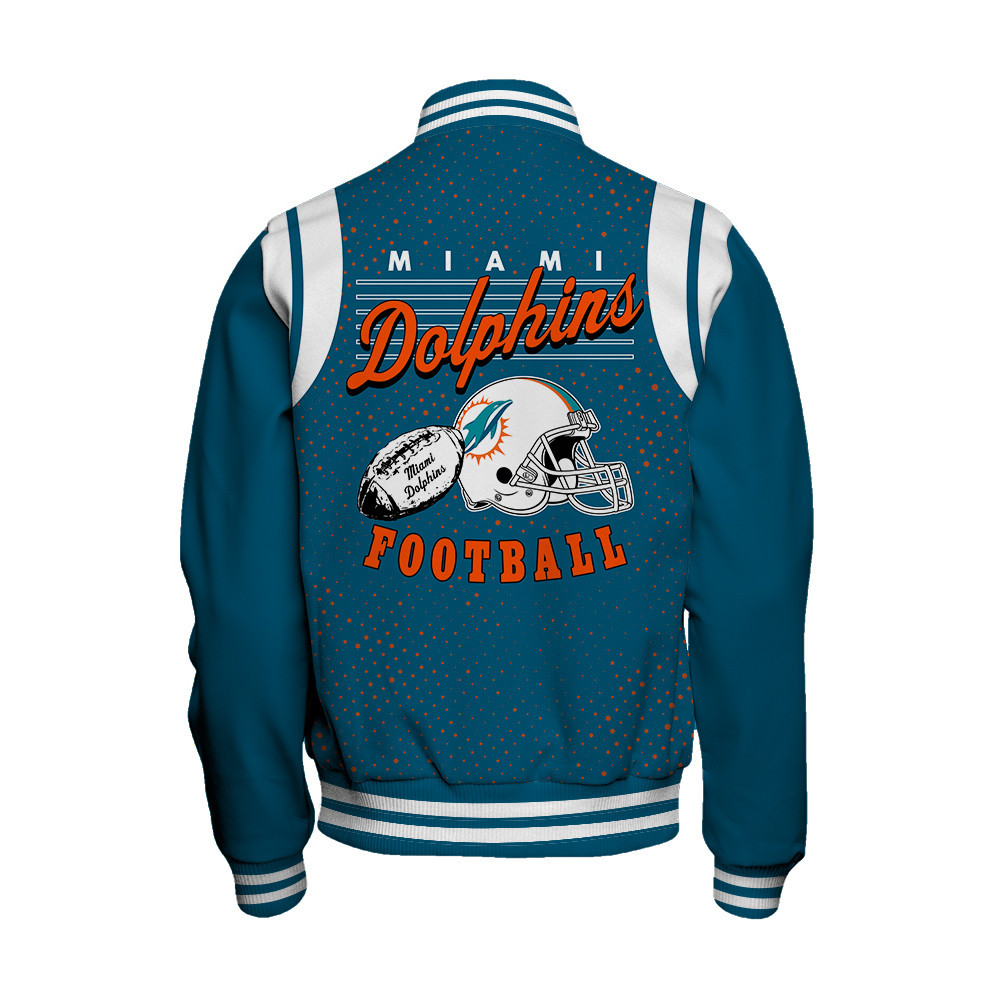 Miami Dolphins National Football League Make Your Mark Unisex Varsity Jacket