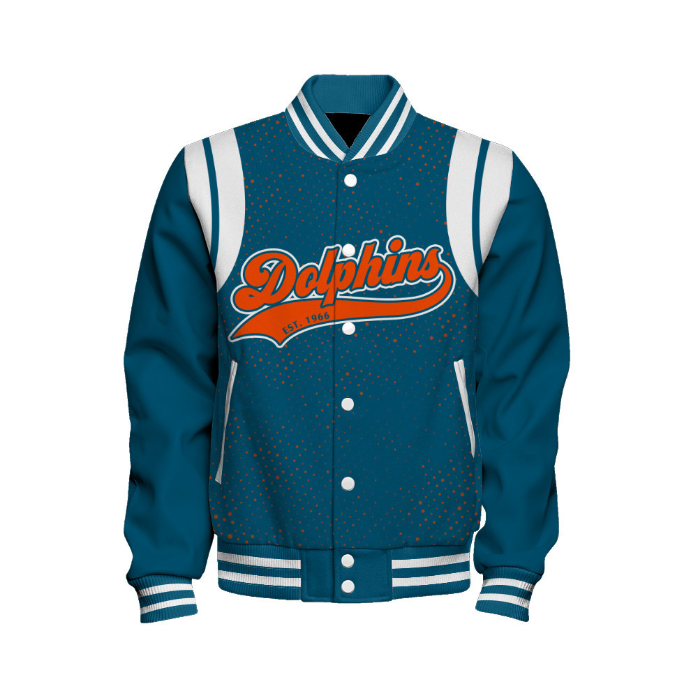Miami Dolphins National Football League Make Your Mark Unisex Varsity Jacket