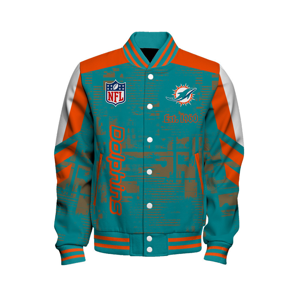 Miami Dolphins - Proud To Be Different Unisex Varsity Jacket